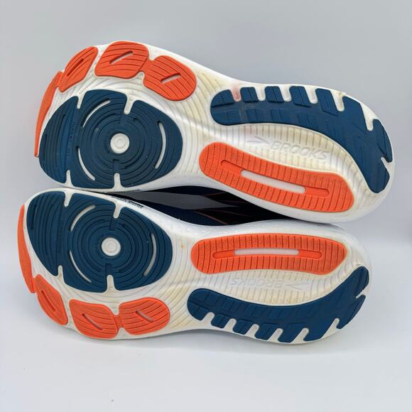 Brooks Glycerin 21 Blue Opal Black Nasturtium Road Running Sneakers Men’s 13 - Picture 7 of 8